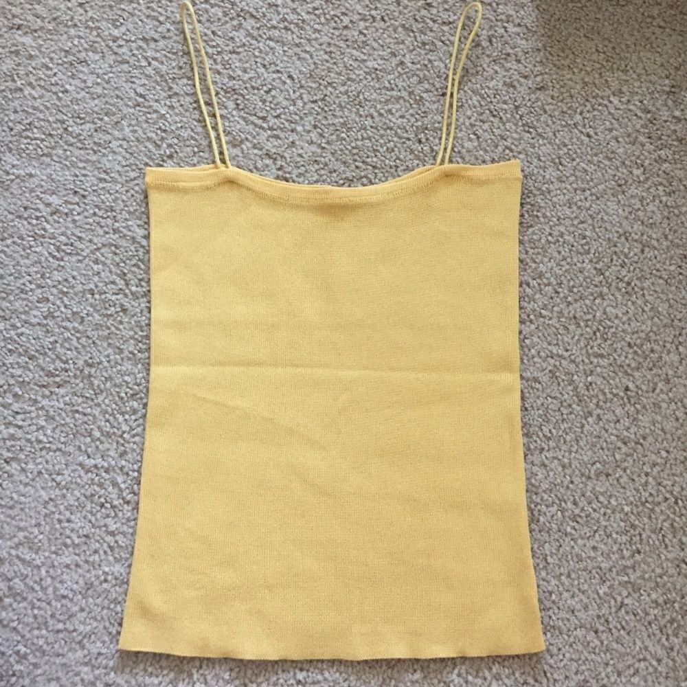 Yellow Knit Camisole 